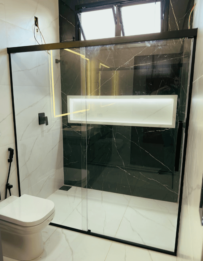 Box Dark Marble com Nicho LED