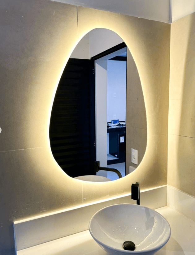 Espelho LED Formato Gota