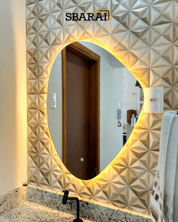 Espelho LED Formato Orgânico